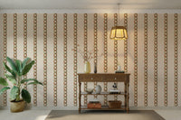 The design features a repeating pattern of soft, interconnected, chain-like shapes.

