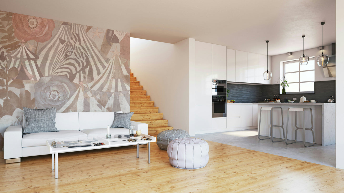 A seamless pattern for a bedroom or playroom.

