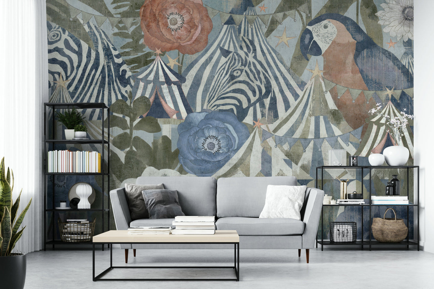 A close-up of the delicate carousel and circus details.

