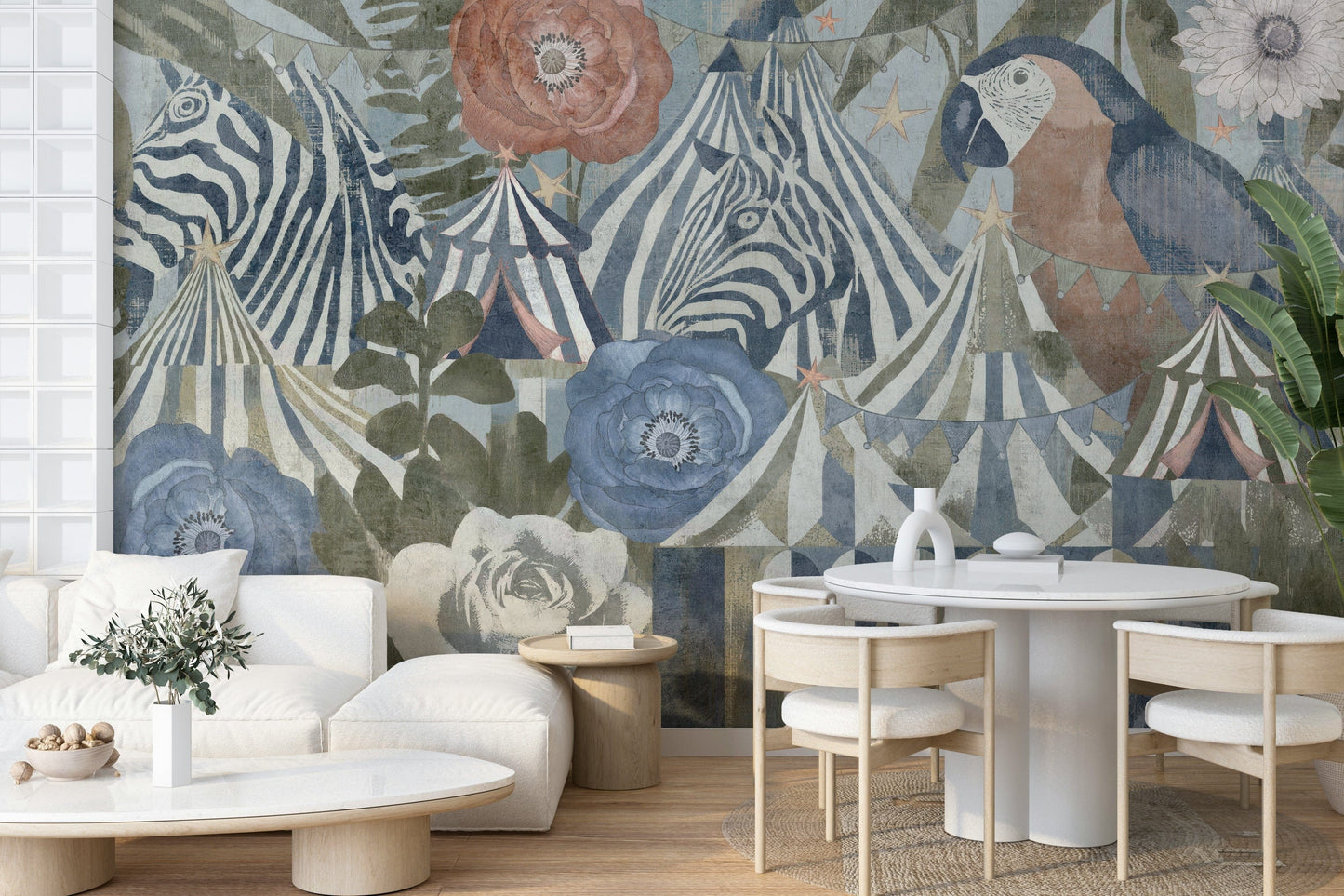 A whimsical, magical, and artistic wall covering.

