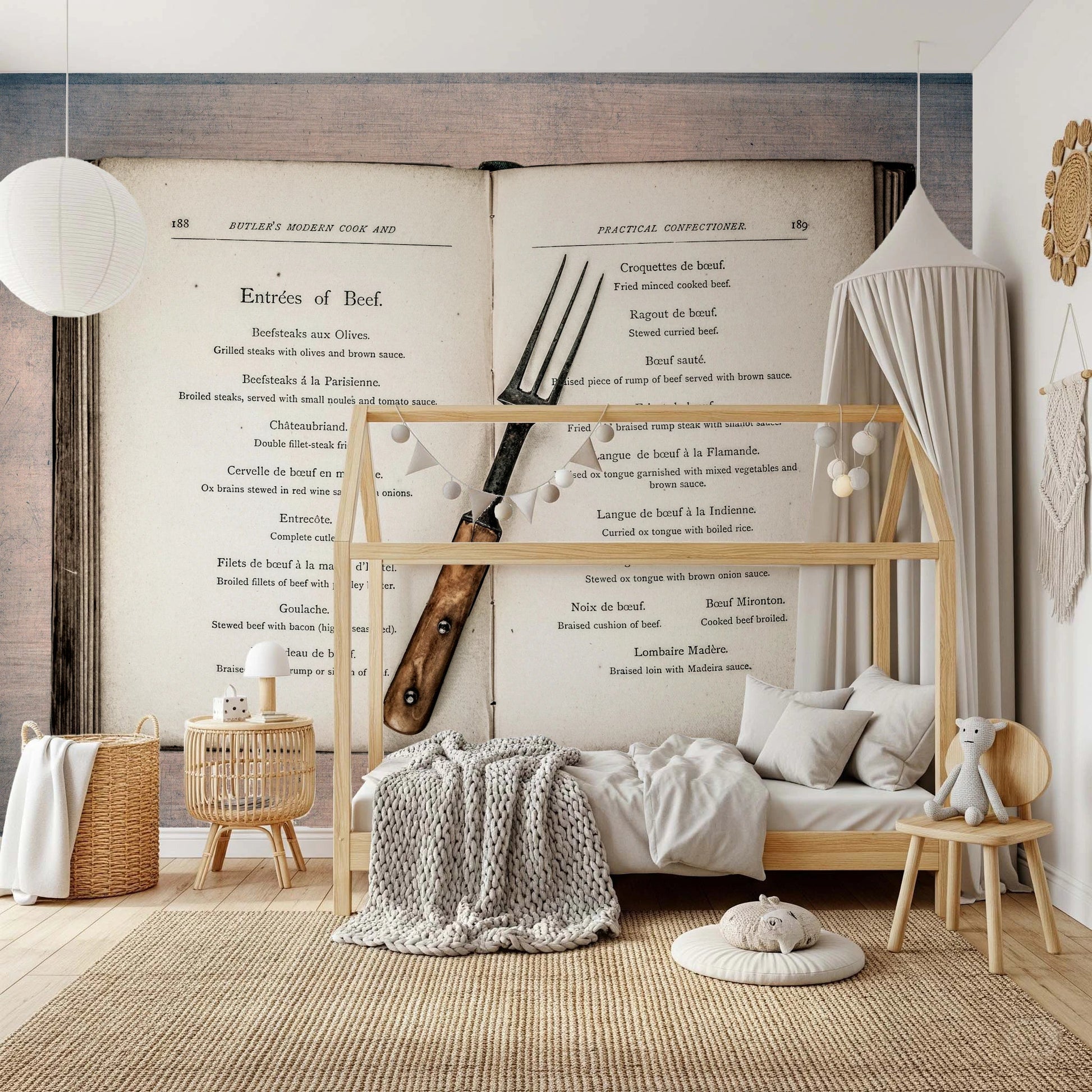 Vintage Cookbook Wall Mural