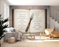 Vintage Cookbook Wall Mural