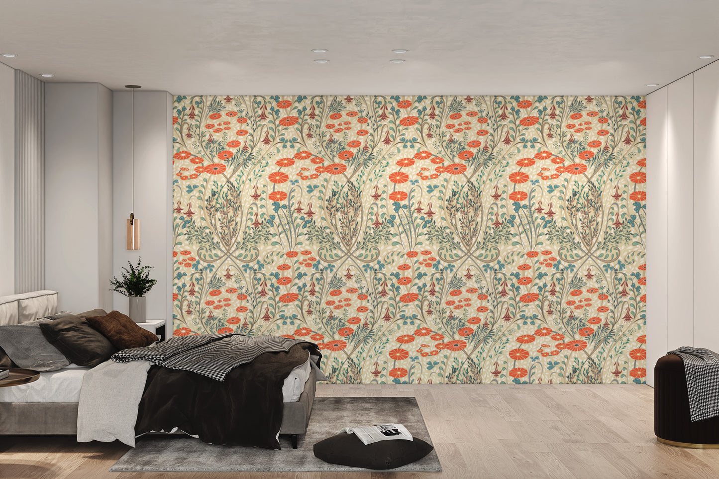 Self-adhesive Floral Vintage Symphony wallpaper design