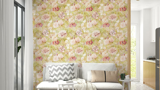 Wallpaper for walls with a calm, happy feel

