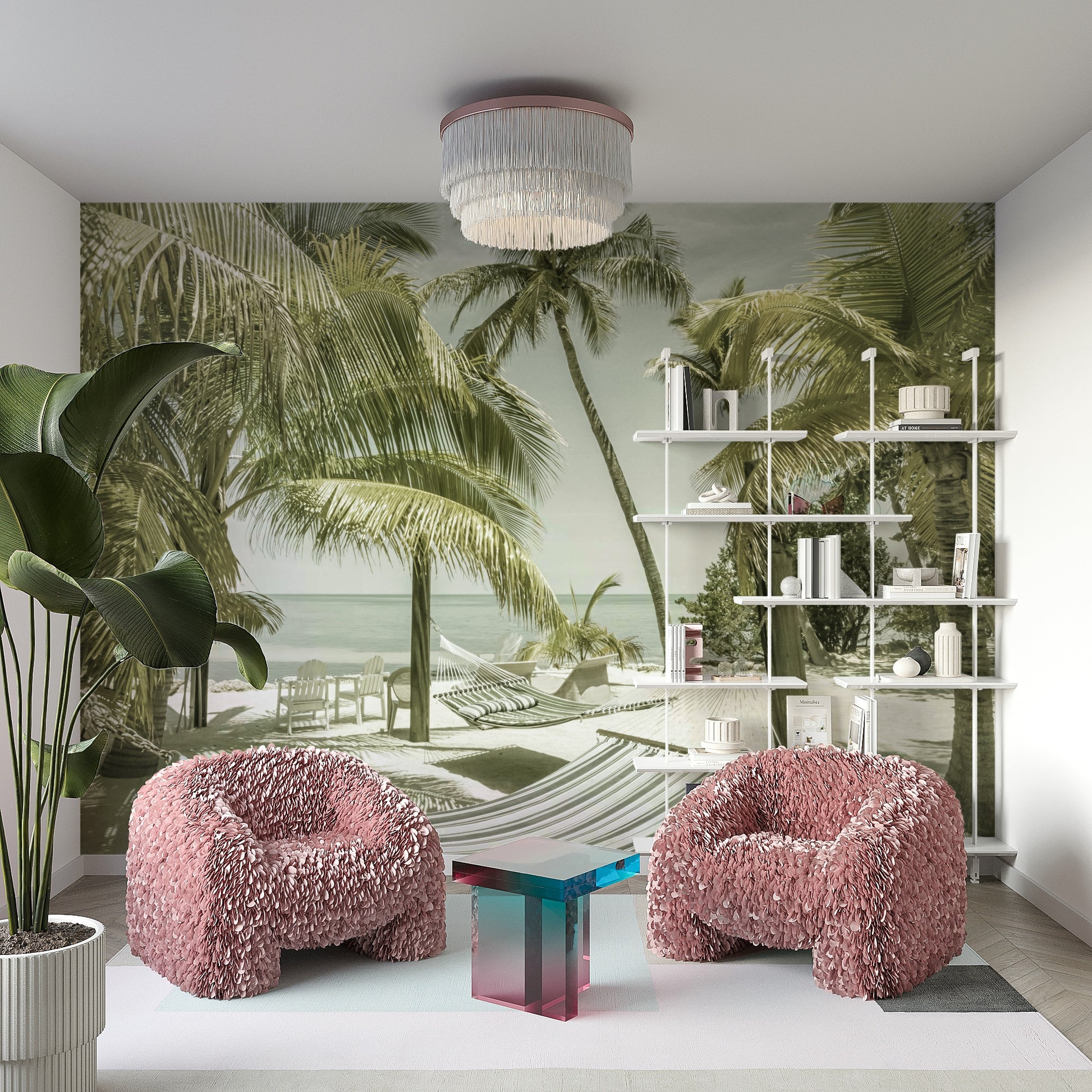 FLORIDA text mural with vintage travel style

