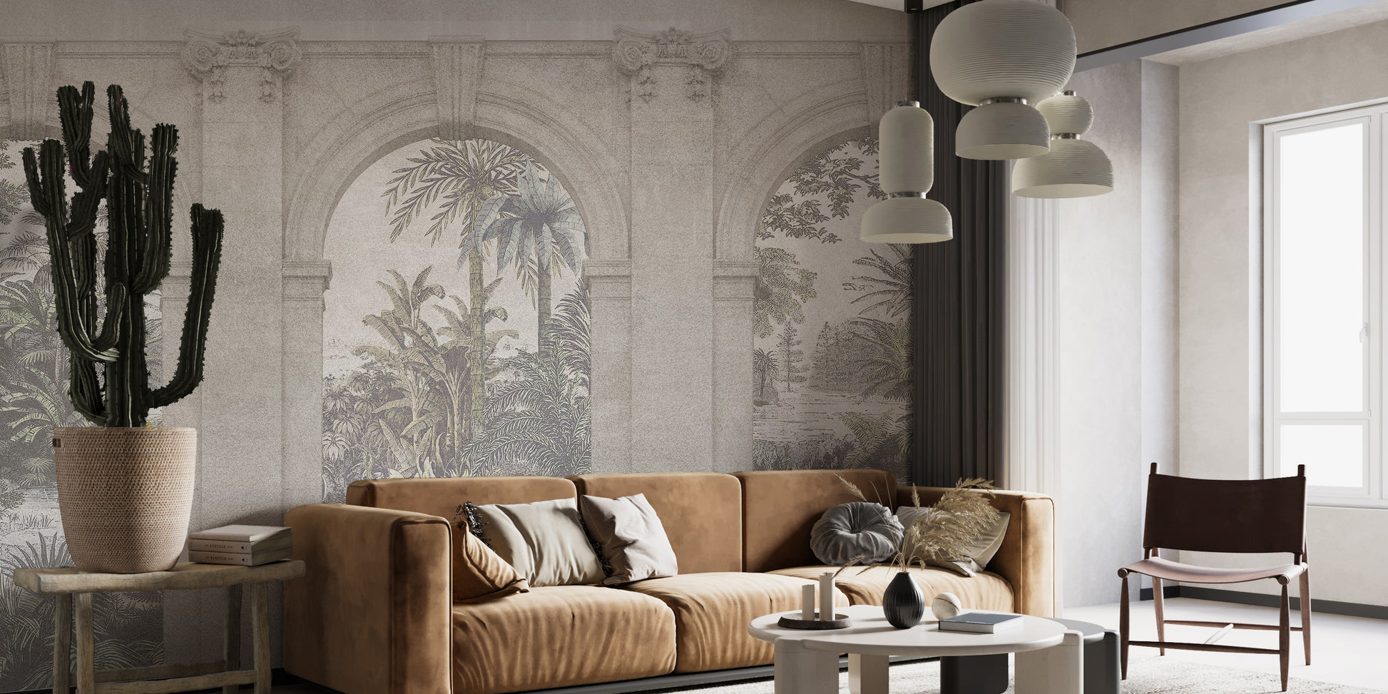 Artistic textured architecture wall mural design
