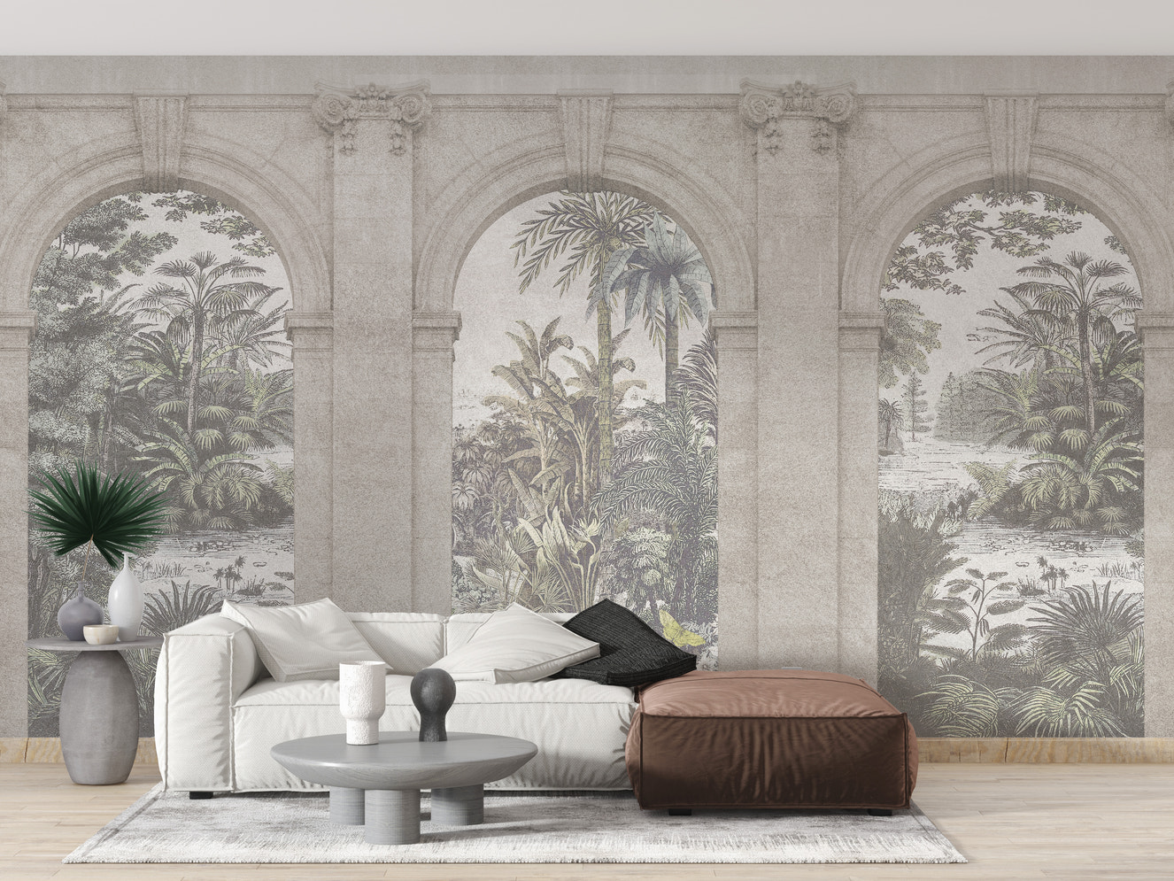 Vintage architecture textured wallpaper mural
