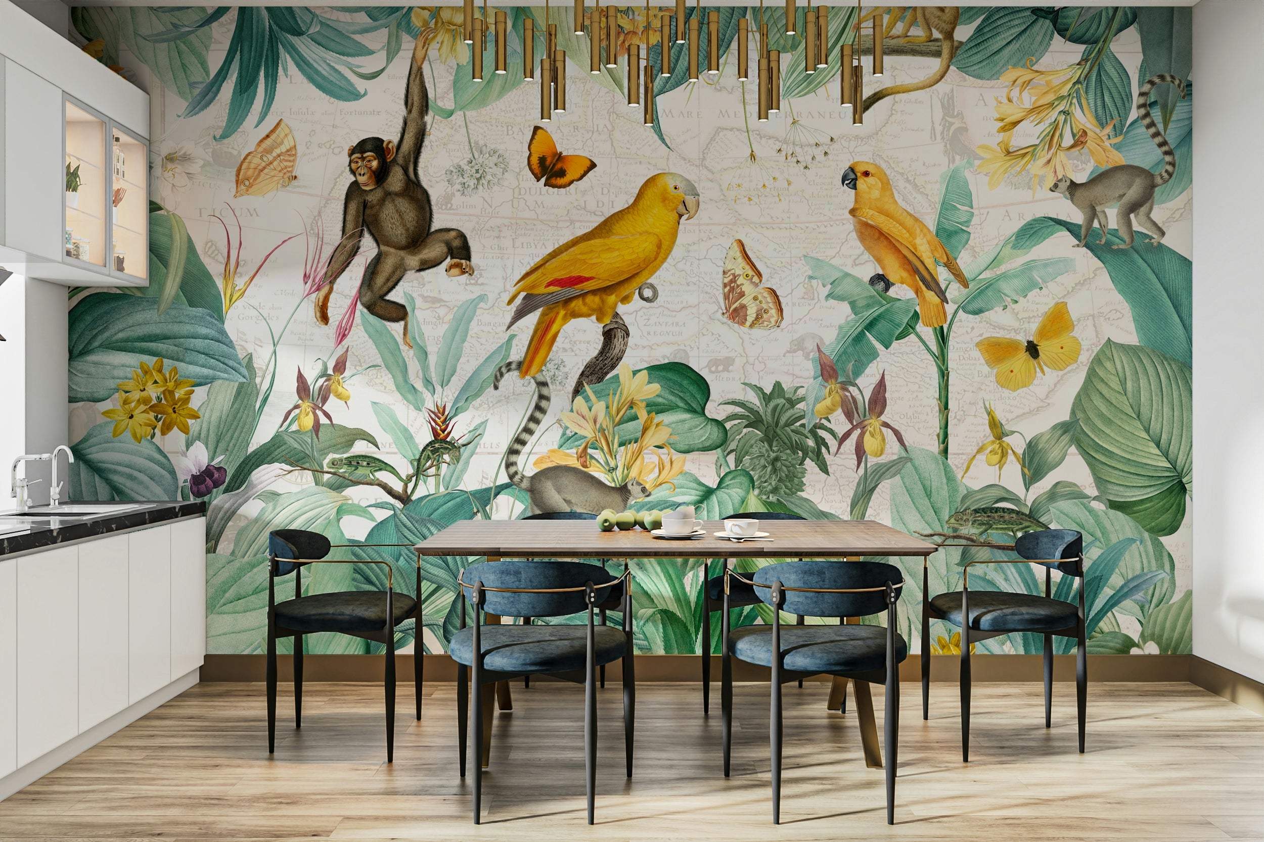 Vintage Jungle Paradise 2 Wallpaper – Classic Nature Mural