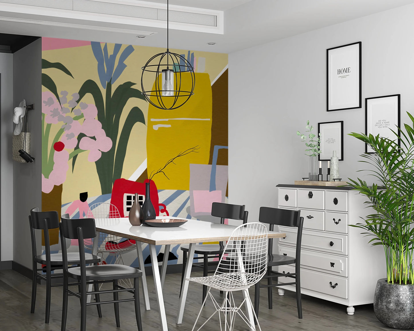 Vintage mid century kitchen still life Wall Mural