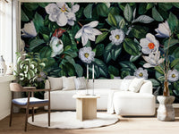 A close-up view shows the fine details of the flower petals and leaves.

