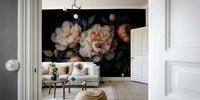 Bedroom floral wall mural

