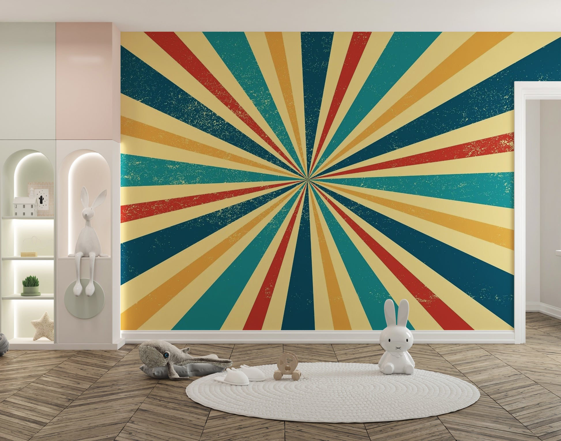 Retro Vintage Wallpaper Mural - Giffywalls