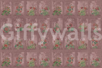 High-quality floral illustration on a durable vinyl mural for hallways.