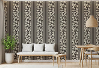 Vintage Trailing Foliage Brown Wallpaper⁠