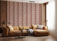 Vintage Trailing Foliage Dark Red Wallpaper⁠