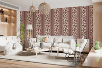 Vintage Trailing Foliage Dark Red Wallpaper⁠