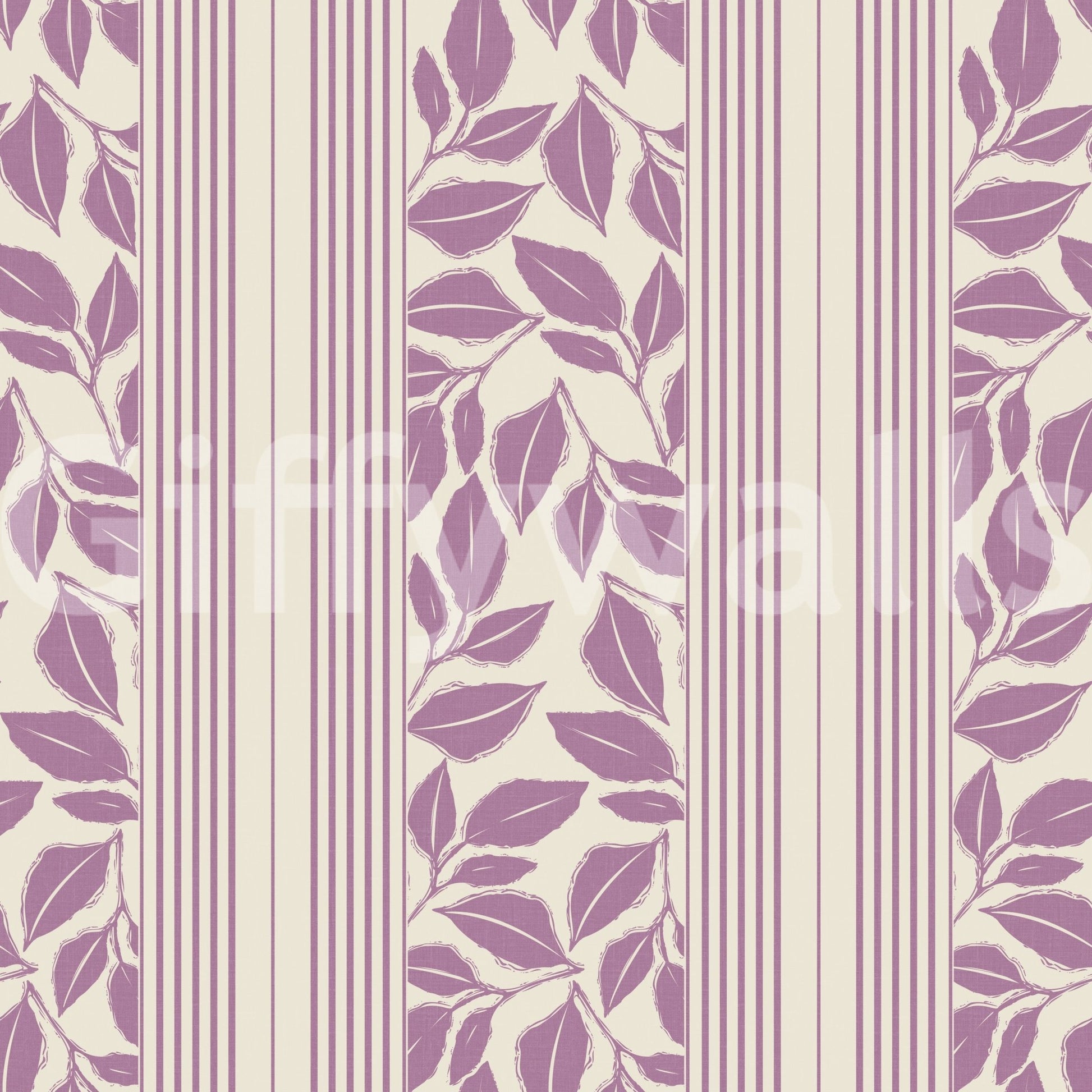 Vintage Trailing Foliage Lavender Wallpaper⁠