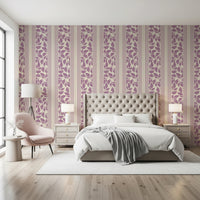 Vintage Trailing Foliage Lavender Wallpaper⁠