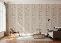 Vintage Trailing Foliage Mauve Wallpaper⁠