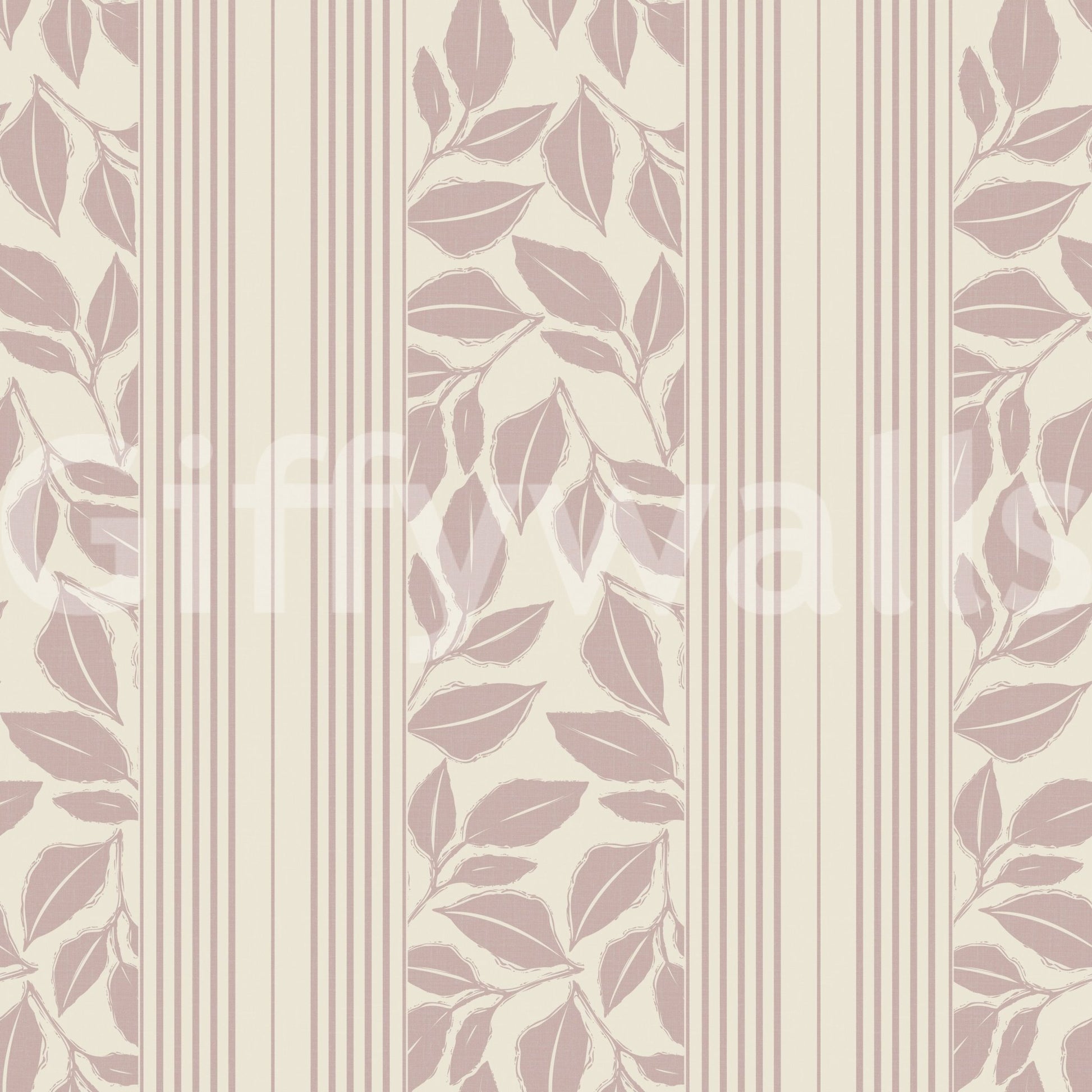 Vintage Trailing Foliage Mauve Wallpaper⁠