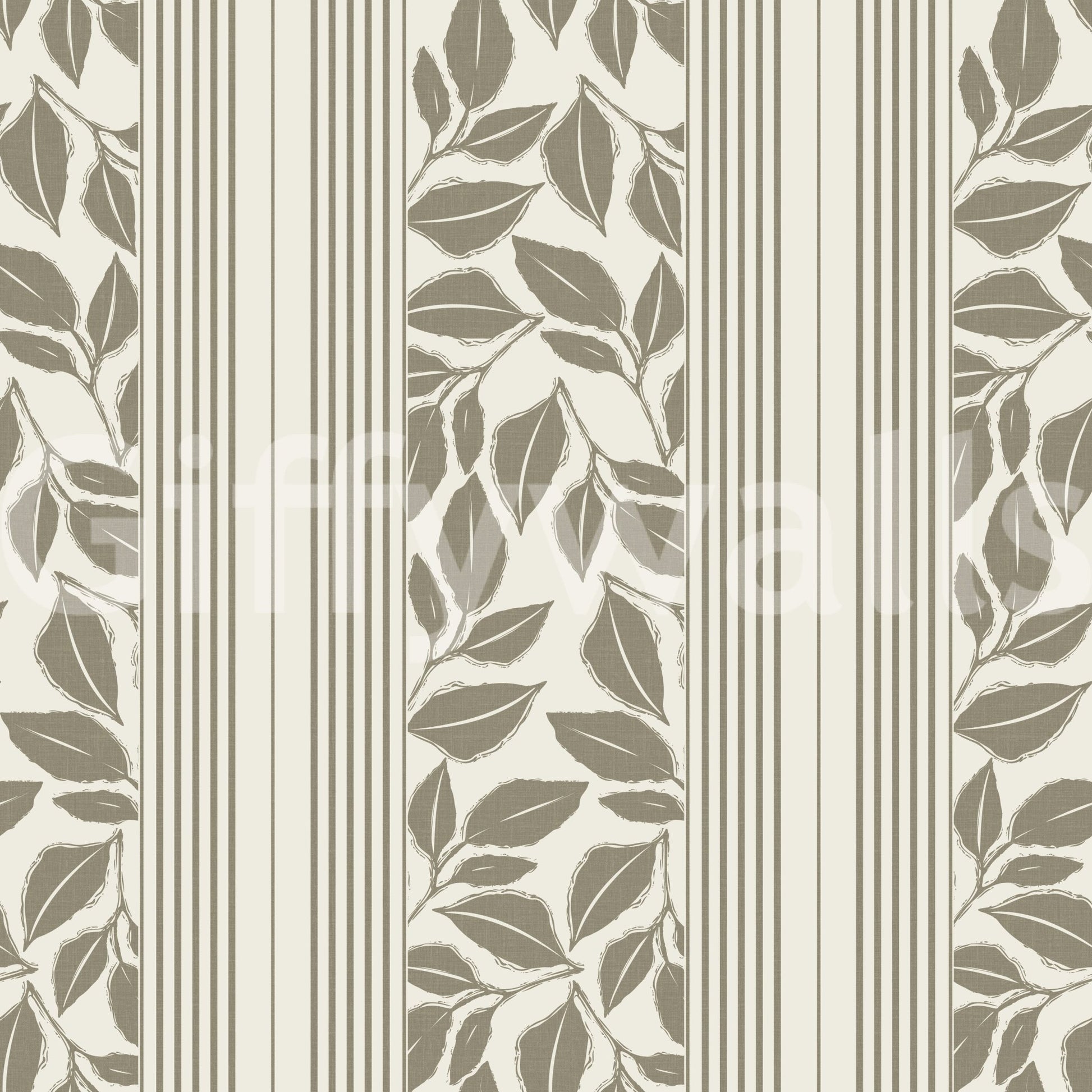 Vintage Trailing Foliage Olive Green Wallpaper⁠
