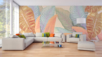 Vintage Tropical Leaves Wallpaper Mural
