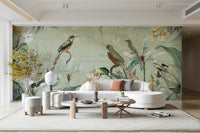 Vintage Voyage Tropical Expedition mural wallpaper

