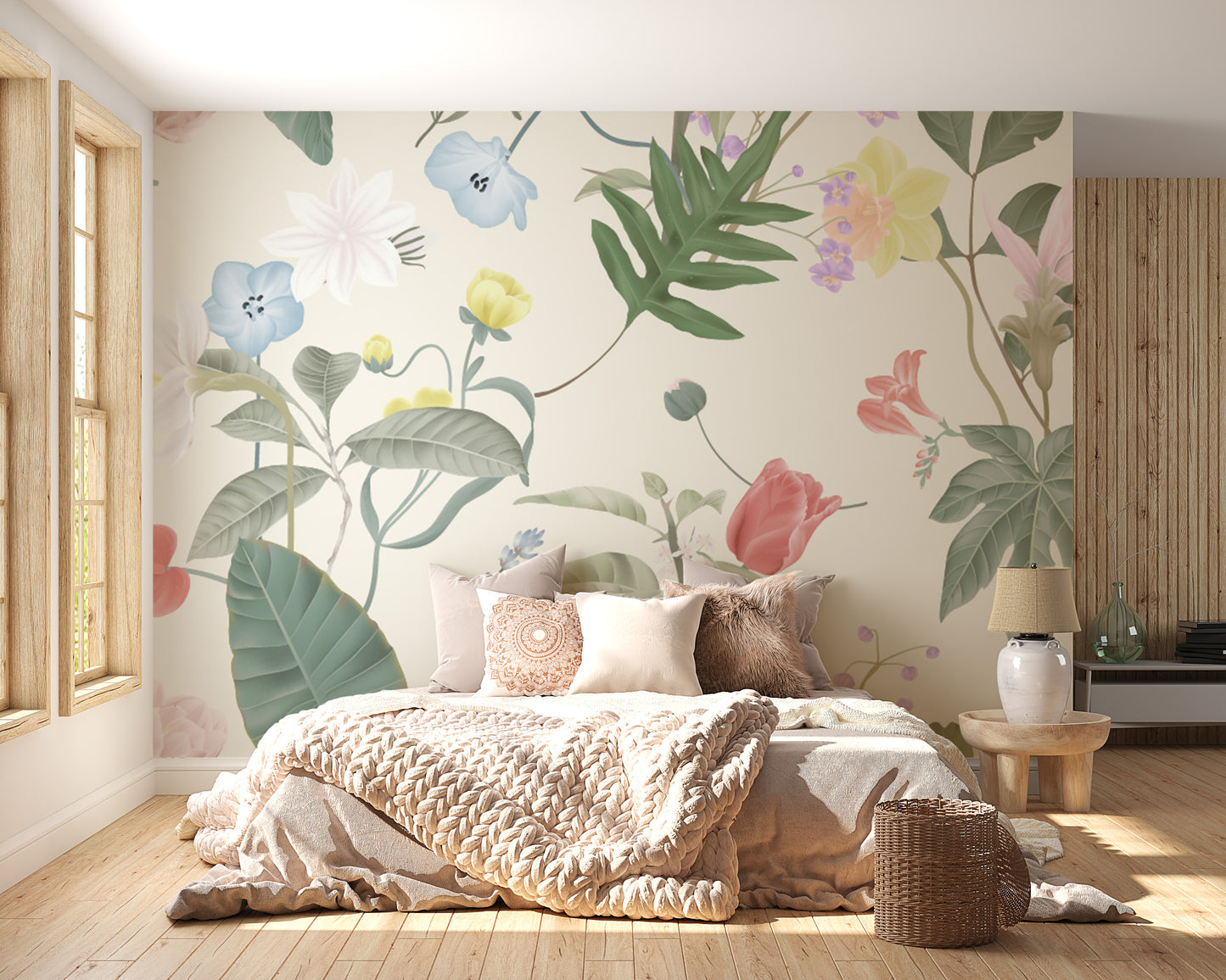 Delicate Floral Vintage Wallpaper for Homes