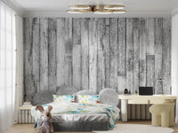 Removable vintage wood panel wallpaper for walls