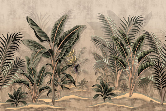 Vintage tropikalne dłonie tapety Mural
