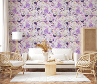 Violet Floral Bloomscape Wallpaper⁠