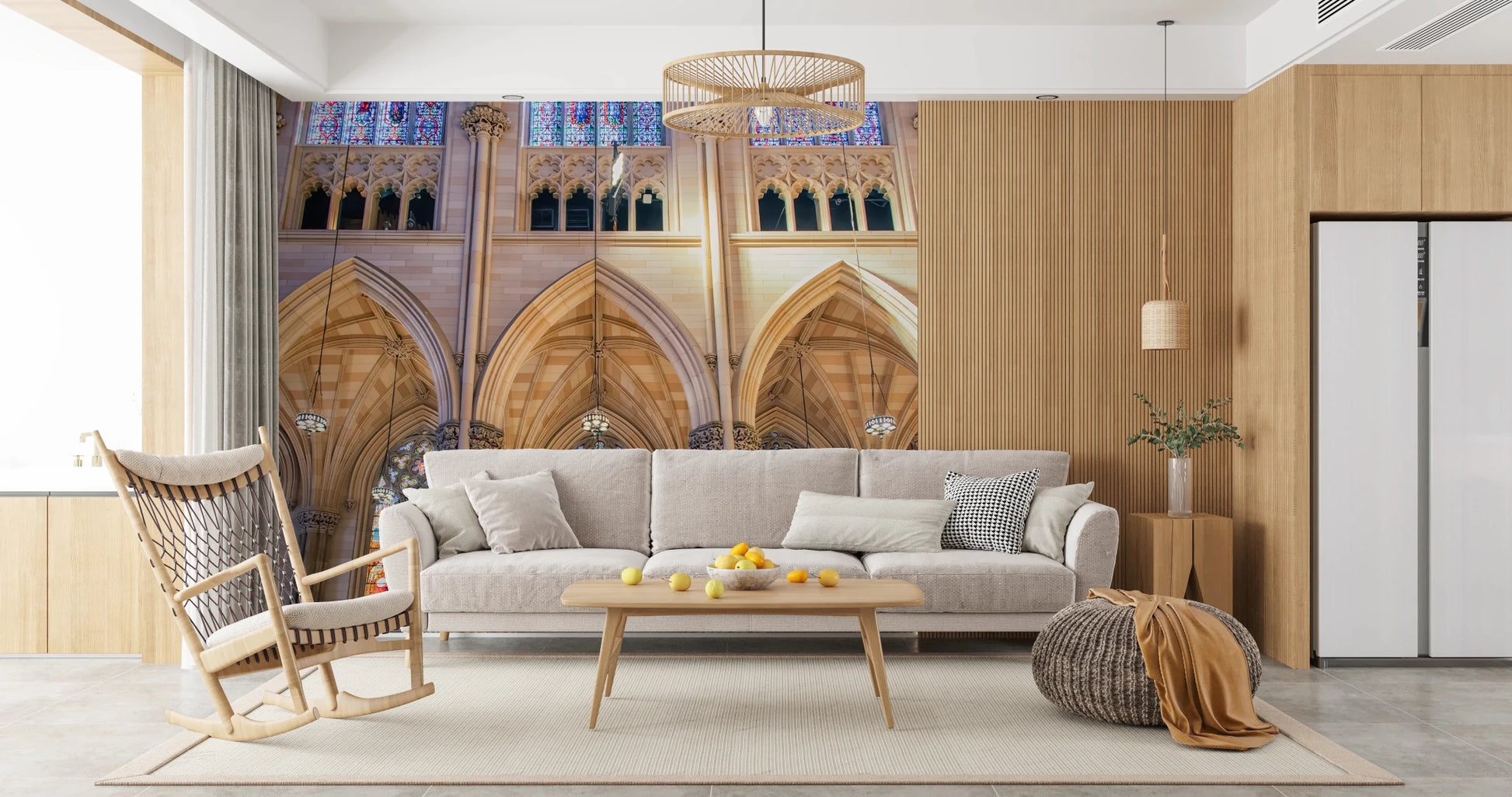Vivid Stained Glass Wall Mural