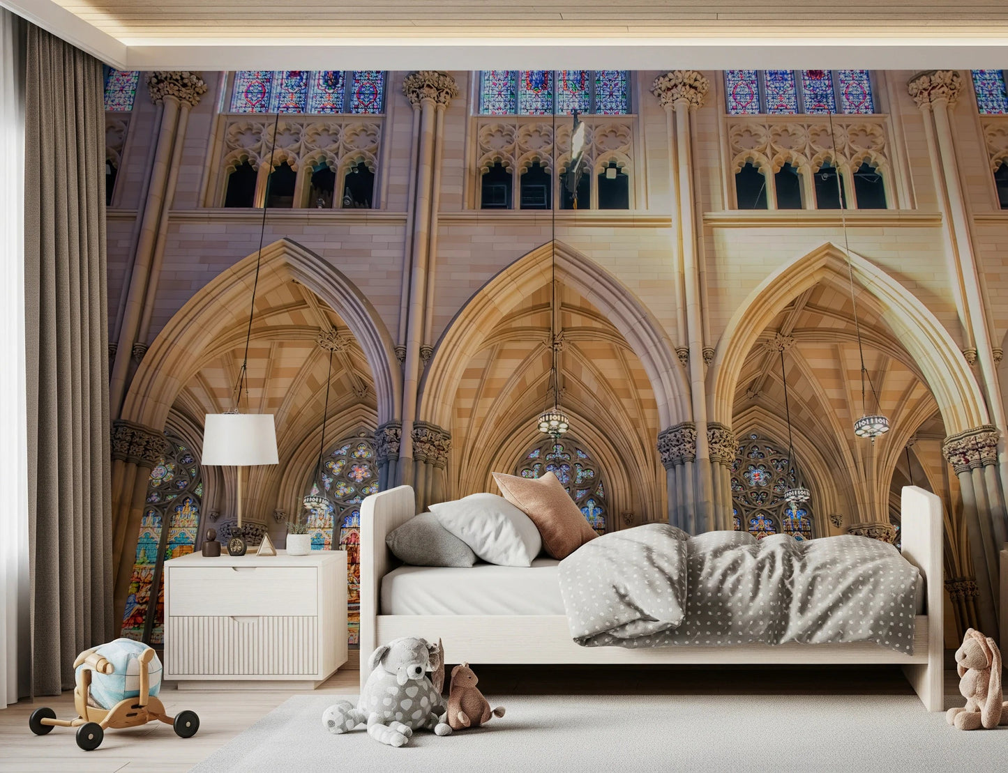 Glass Merol Vivid Stained Glass Wall Mural - Colorful Modern Home Decor