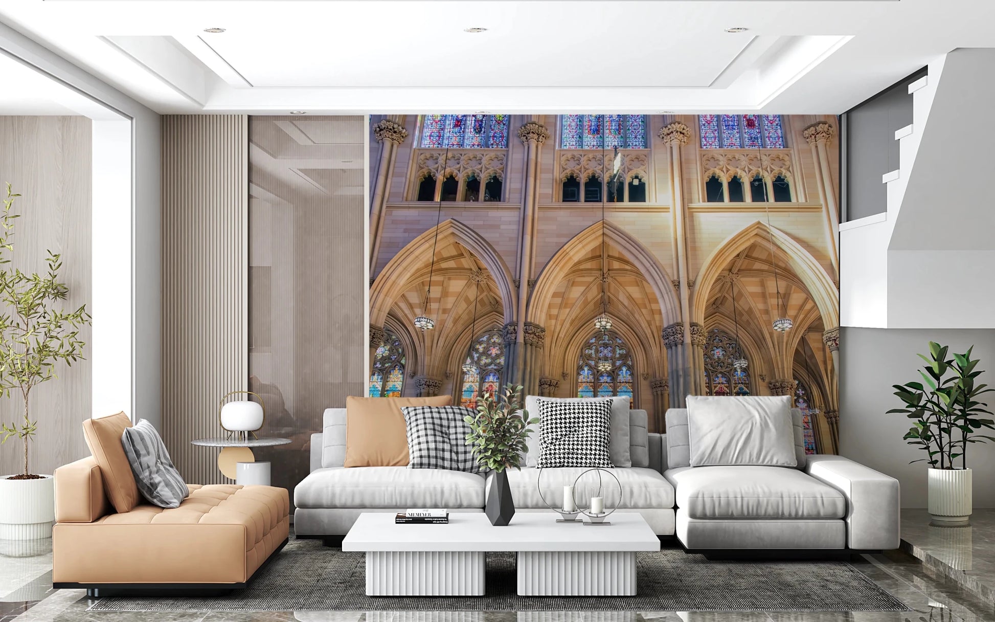 Vivid Stained Glass Wall Mural