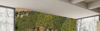 Vrindavan Forest Gathering wall mural with cows peacocks trees