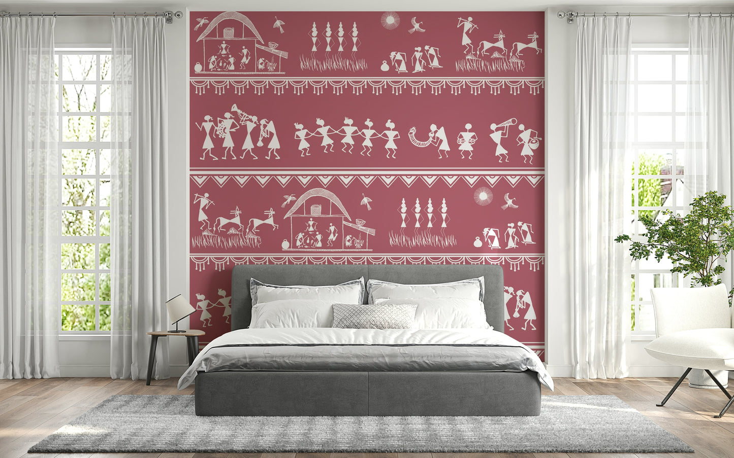 Cultural Warli wall art showing village rituals and harmony