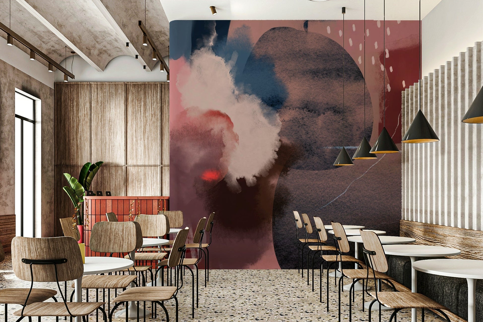 Cozy warm hues mural wallpaper

