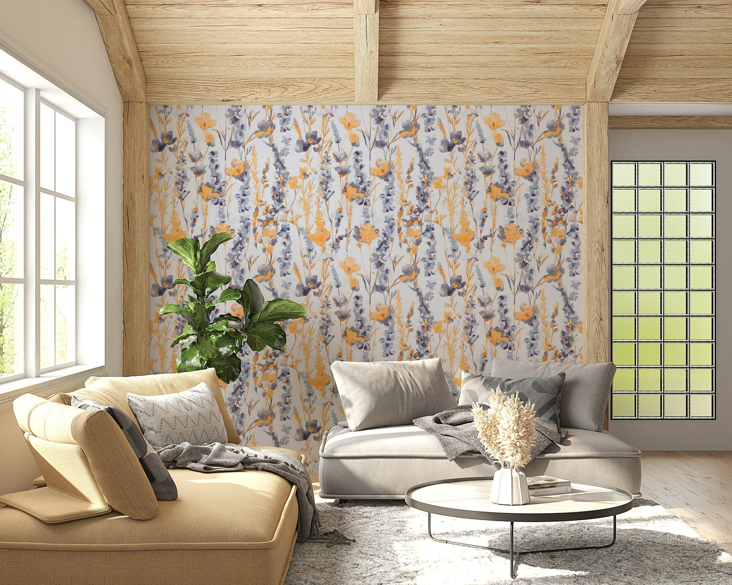 Warm Meadow Harmony Wallpaper⁠