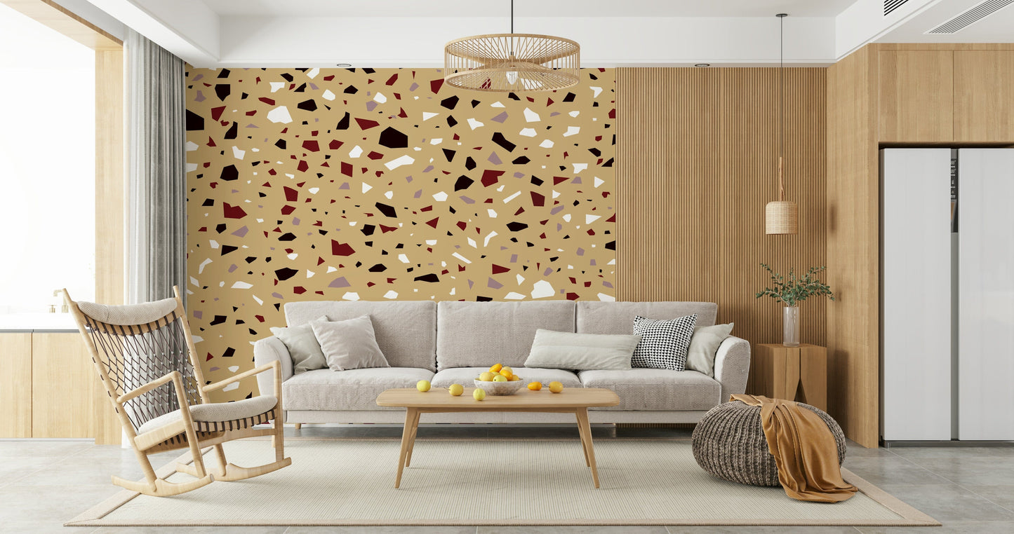 A classic terrazzo design wallpaper for walls.