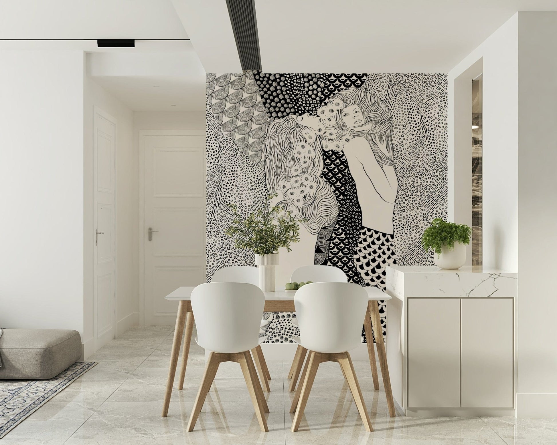 Water Serpents Wall Mural