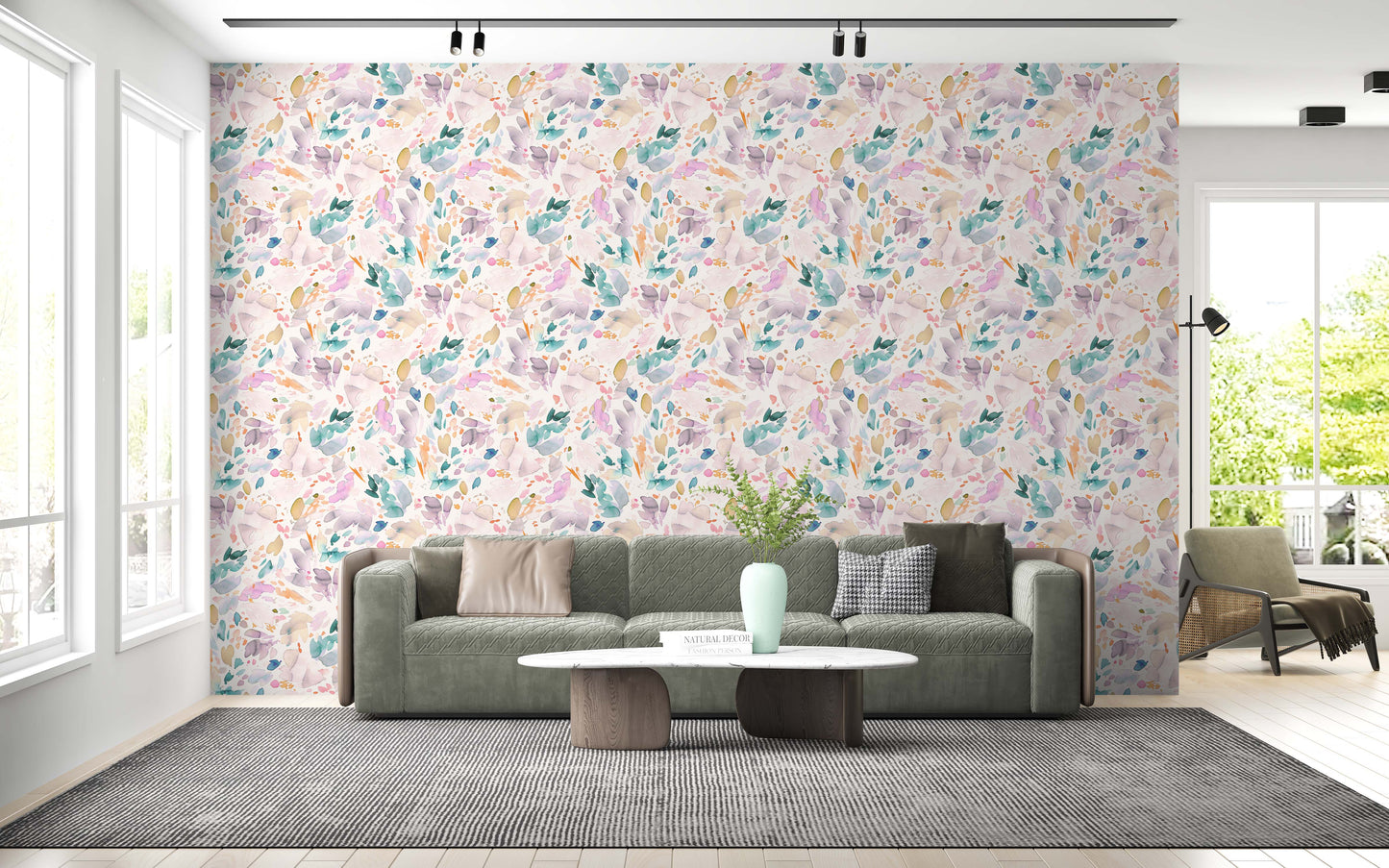 Watercolor Abstract Petals Wallpaper⁠