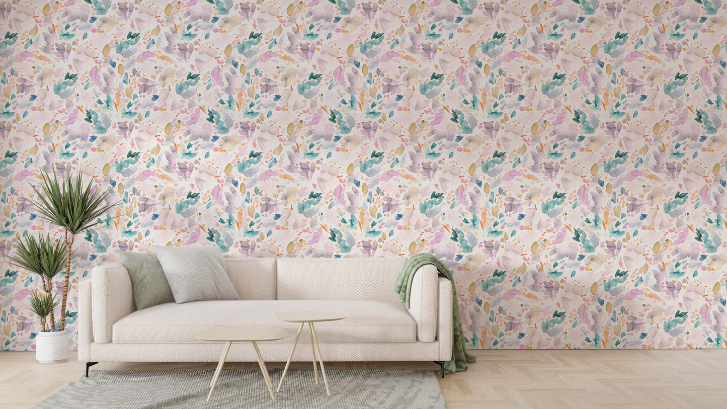 Watercolor Abstract Petals Wallpaper⁠