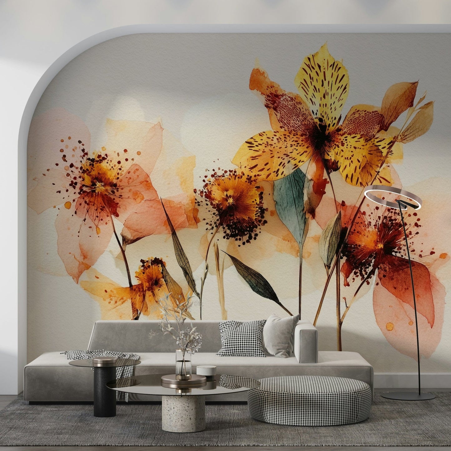 Watercolor Bloom Wall Mural