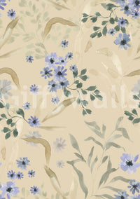 Whimsical watercolor blooms adding a dreamy, painterly feel.