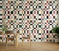 Light and airy checker wallpaper in a modern artistic style.

