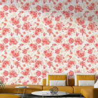 Coral and peach watercolor roses on a light, airy background.

