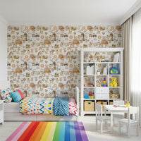Country Watercolor Farm Fun wallpaper for walls, sunny sunflower art.