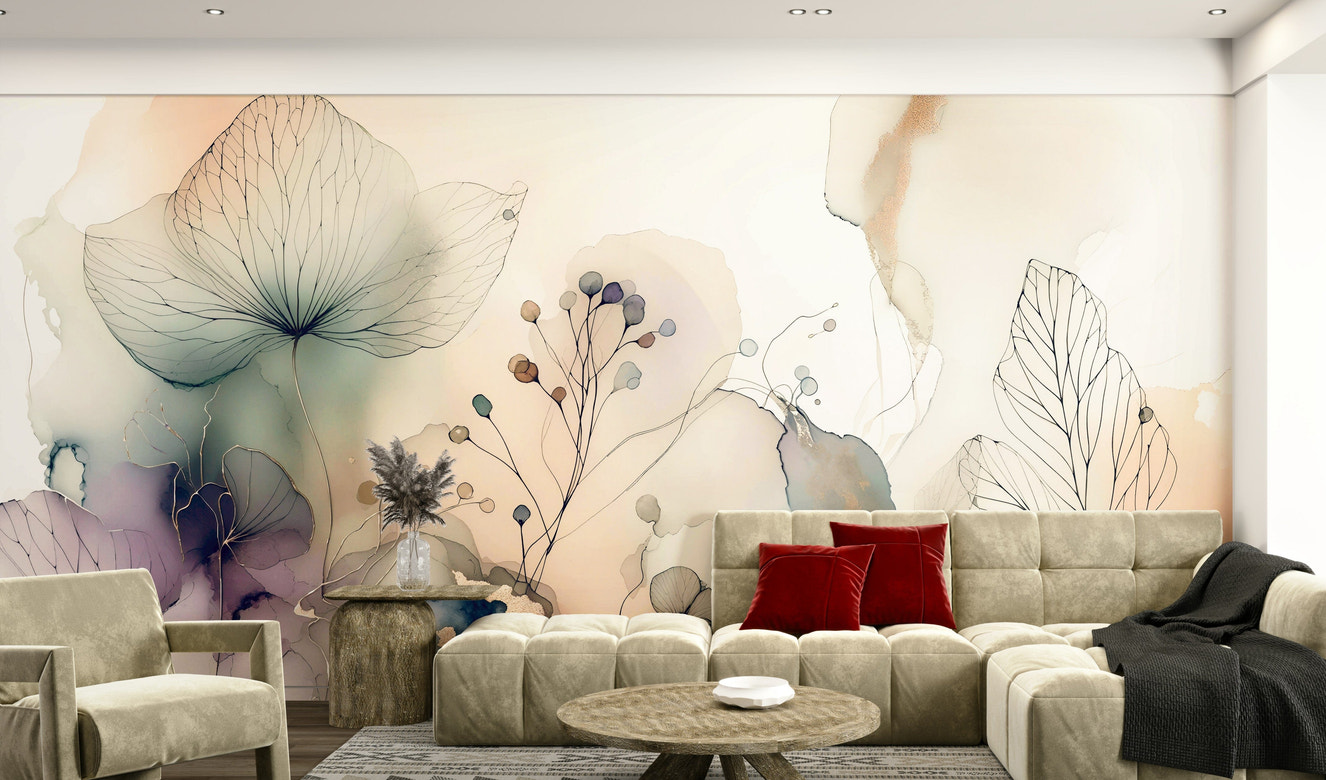 Mural wallpaper capturing a peaceful atmosphere

