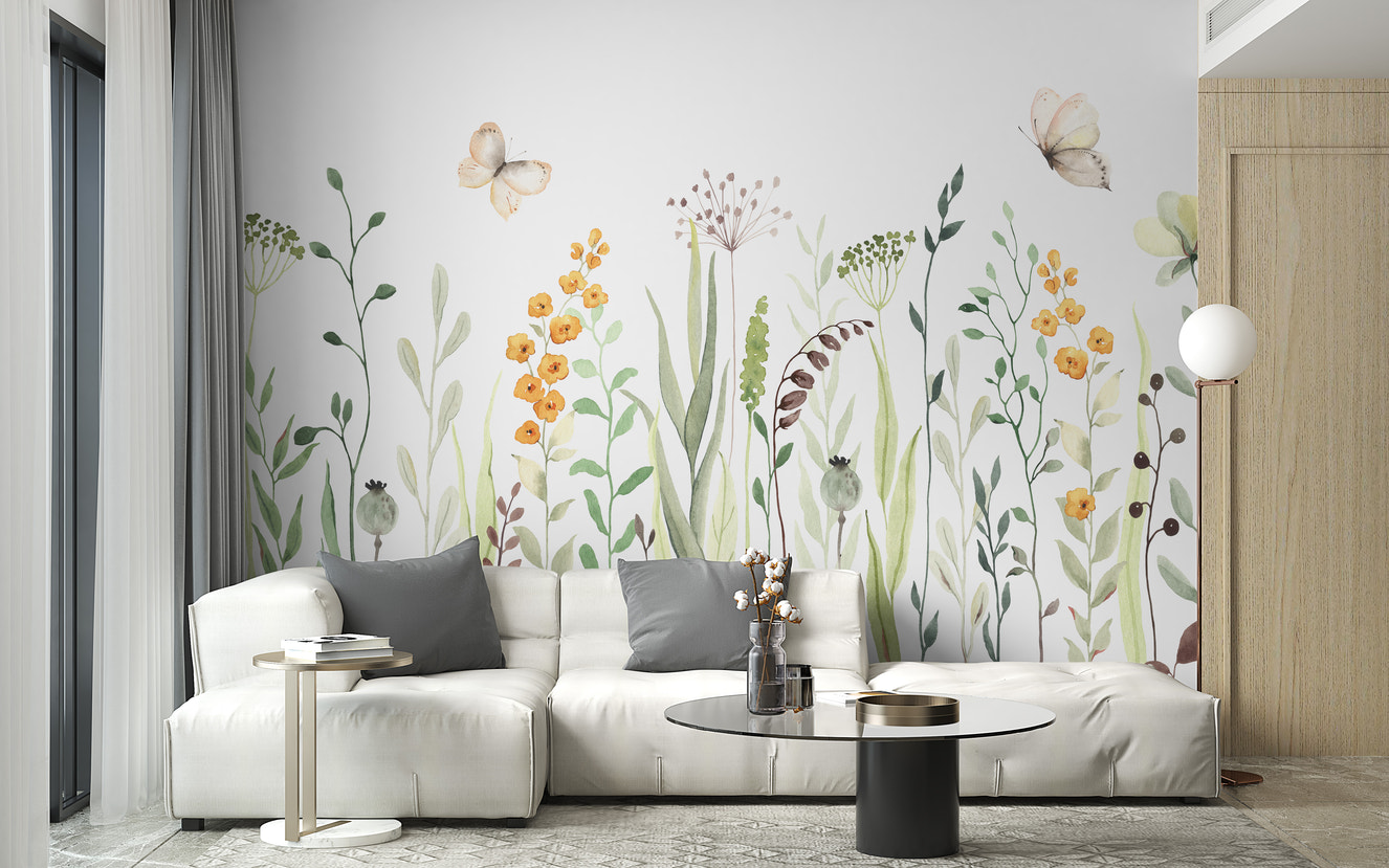 Watercolor floral wallpaper 