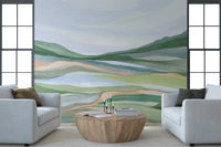 Watercolor Hillscape Wall Mural